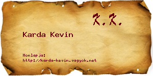 Karda Kevin névjegykártya